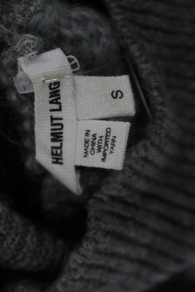 Helmut Lang Unisex Black Mock Neck Pullover Long Sleeve Designer Size S