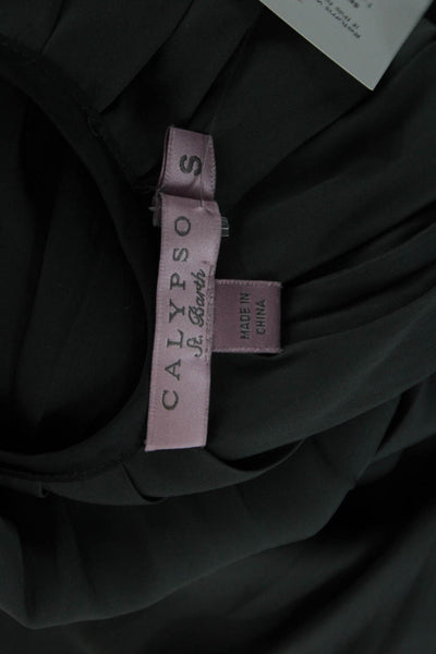 Calypso Saint Barth Women Tunic Sleeveless Black Boho Size S