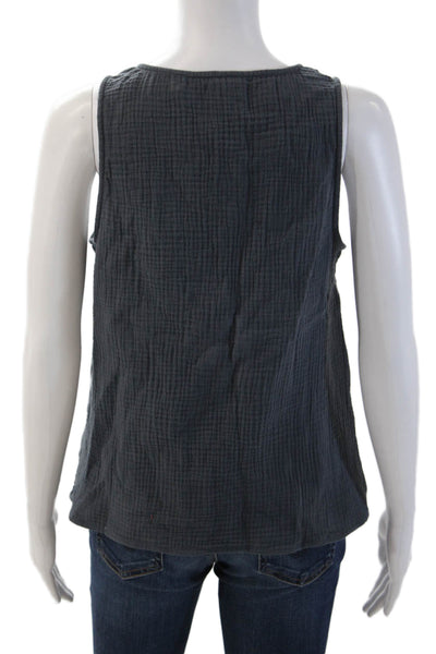 Splendid Womens Basic Sleeveless V-Neck Cotton Tank Dark Gray Size M
