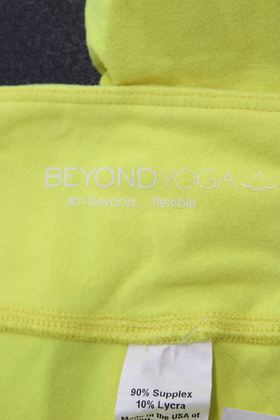Beyond Yoga Womens Capri Leggings Yellow Size M
