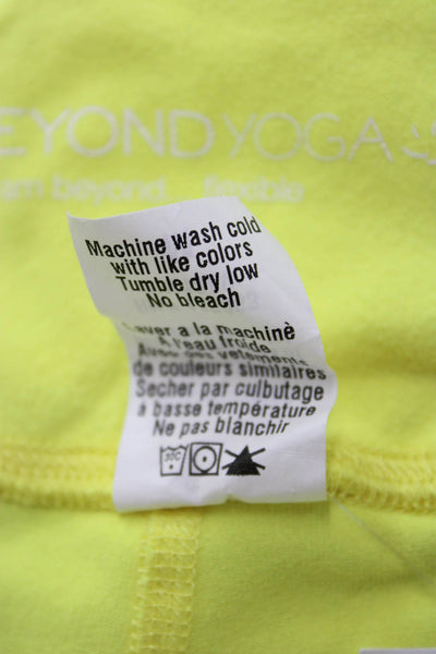 Beyond Yoga Womens Capri Leggings Yellow Size M