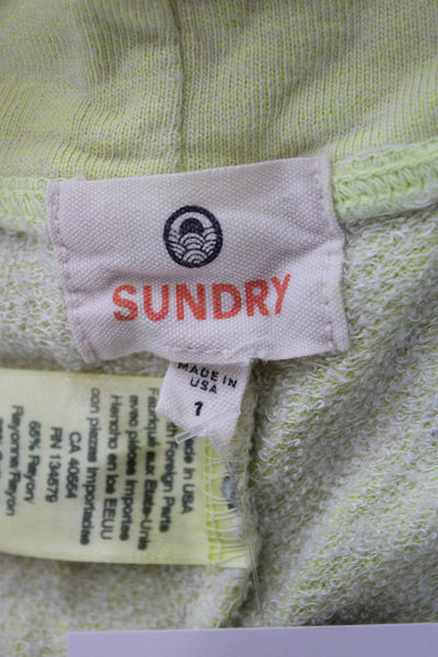 Sundry Womens Jogger Sweatpants Yellow Drawstring Rayon Cotton Solid Size 1
