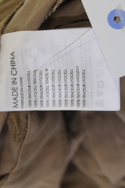 Club Monaco Women Cropped Khakis Beige Tencel Size 4