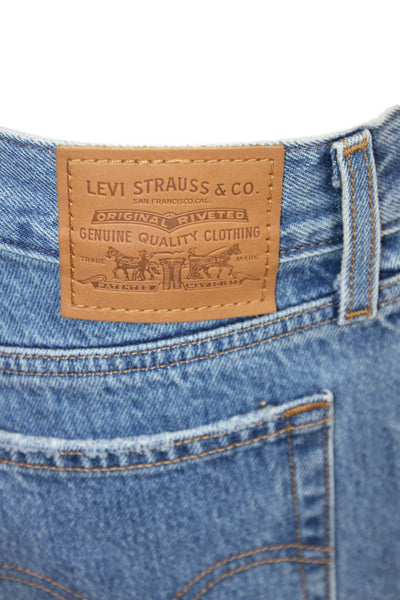 Levis Womens Ankle Cropped High Rise Blue Jeans 100% Cotton Size 27