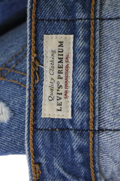 Levis Womens Ankle Cropped High Rise Blue Jeans 100% Cotton Size 27