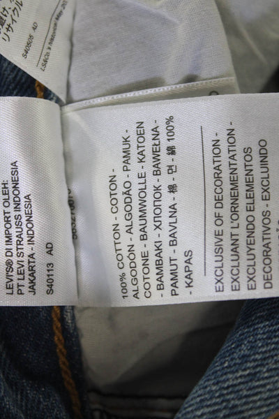 Levis Womens Ankle Cropped High Rise Blue Jeans 100% Cotton Size 27