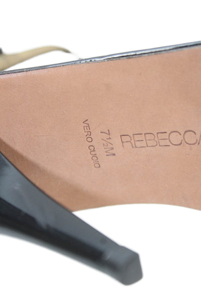 Rebecca Minkoff Womens Leather Ankle Strap Heeled Sandals Gold Size 7.5