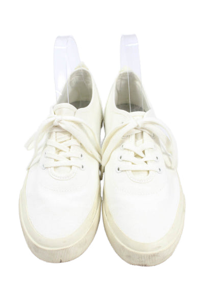 Everlane Unisex Adults Lace-Up Platform Casual Sneakers White Size 8