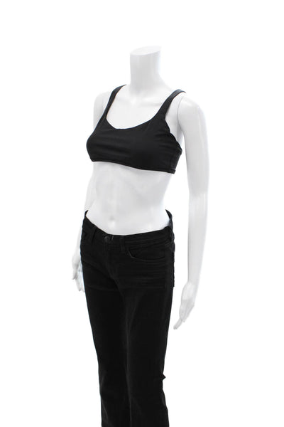 Lululemon Womens Strappy Back Sports Bra Black Size 8