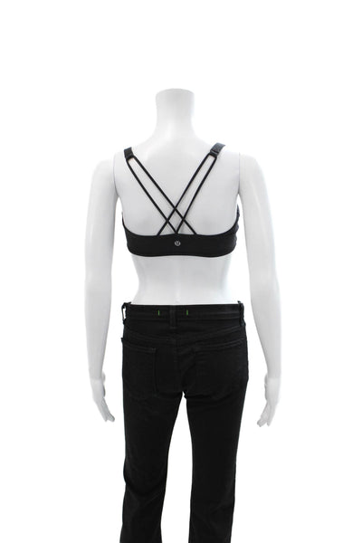 Lululemon Womens Strappy Back Sports Bra Black Size 8