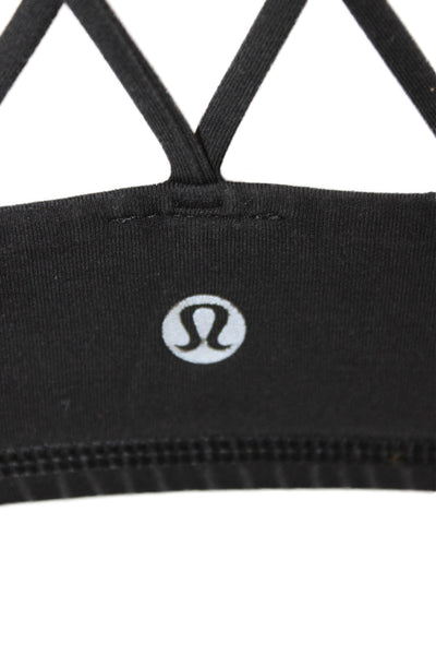 Lululemon Womens Strappy Back Sports Bra Black Size 8
