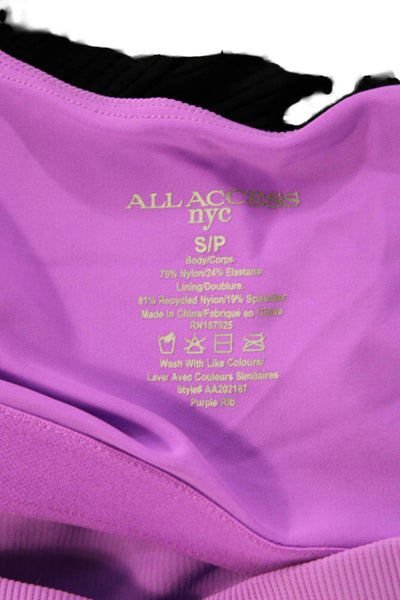 All Access Womens Pull On Sports Bra Lavender Size Small
