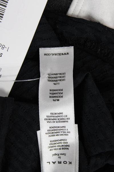 Koral Women Cropped Tank Black Sleeveless Size M