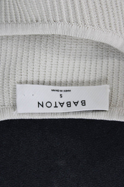 Babaton Women Cropped Sleeveless Tank Crew Neck Beige Nylon Elastane Size S