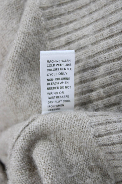 Central Park West Unisex Cardigan Collared Button Beige Long Sleeve Size XS