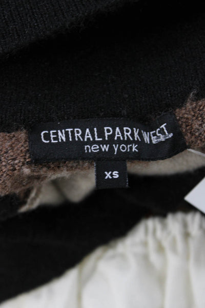Central Park West Unisex Cardigan Collared Button Beige Long Sleeve Size XS
