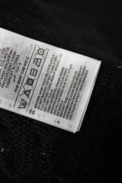 Adidas Unisex Grunge Pullover Sweater Black Crew Neck Long Sleeve Size M