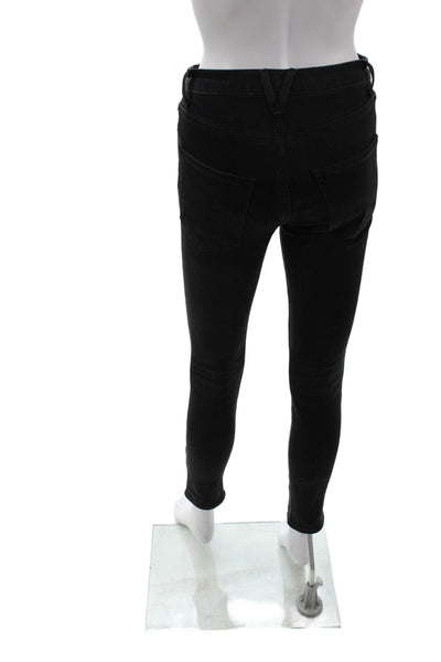 Veronica Beard Women Ankle Skinny Jeans Black Mid Rise Size 24