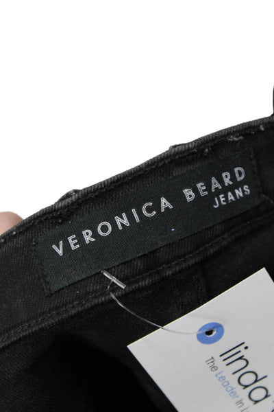 Veronica Beard Women Ankle Skinny Jeans Black Mid Rise Size 24