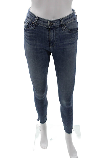 AG Adriano Goldschmied Womens Ankle Skinny Jeans Blue Size 24