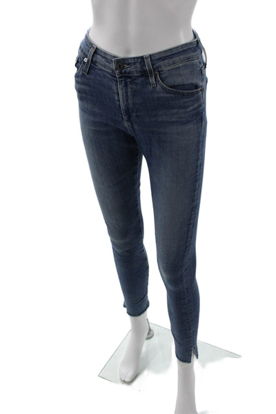 AG Adriano Goldschmied Womens Ankle Skinny Jeans Blue Size 24