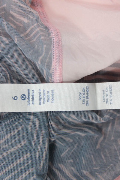 Lululemon Womens Camisole Pink Geometric Sleeveless Size 6
