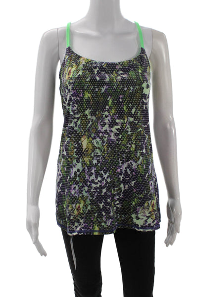 Lululemon Womens Floral Lace Up Camisole Green Size 6