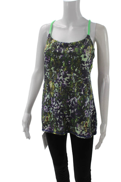 Lululemon Womens Floral Lace Up Camisole Green Size 6