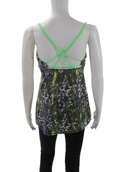 Lululemon Womens Floral Lace Up Camisole Green Size 6