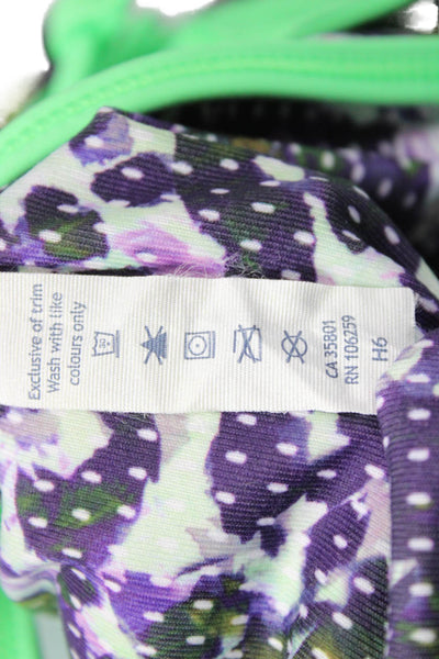 Lululemon Womens Floral Lace Up Camisole Green Size 6