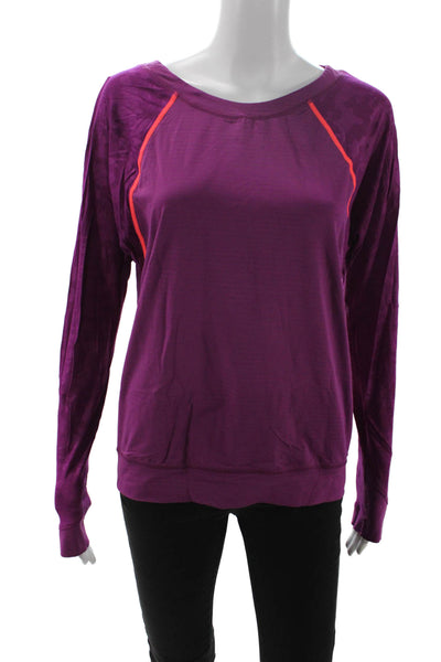 Lululemon Women Pullover Sweatshirt Purple Nylon Blend Long Sleeve Size 6