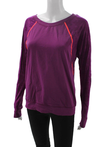 Lululemon Women Pullover Sweatshirt Purple Nylon Blend Long Sleeve Size 6