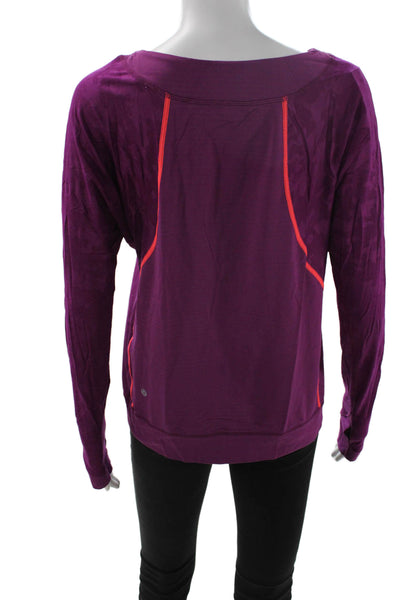 Lululemon Women Pullover Sweatshirt Purple Nylon Blend Long Sleeve Size 6