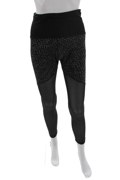 Lululemon Women Ankle Geometric Black Nylon Blend Maternity Leggings Size 6
