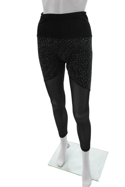 Lululemon Women Ankle Geometric Black Nylon Blend Maternity Leggings Size 6