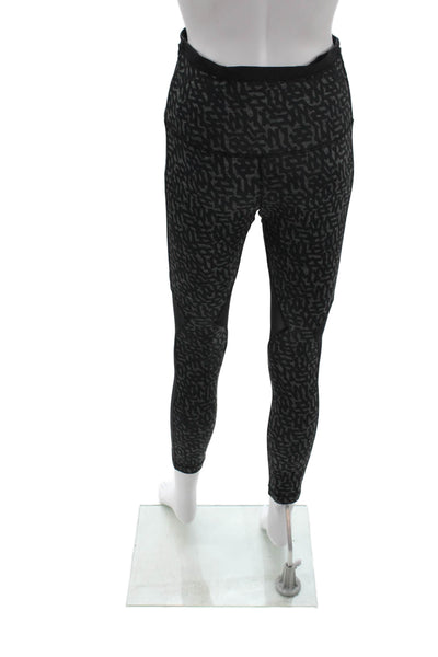 Lululemon Women Ankle Geometric Black Nylon Blend Maternity Leggings Size 6