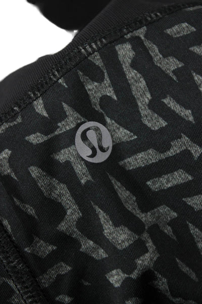 Lululemon Women Ankle Geometric Black Nylon Blend Maternity Leggings Size 6