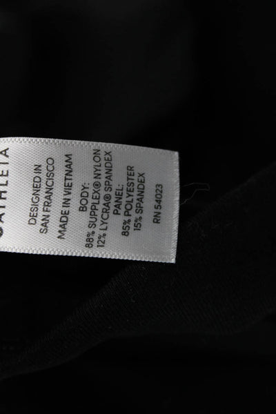 Athleta Womens Ankle Jegging Black Zip Supplex Lycra Designer Size S