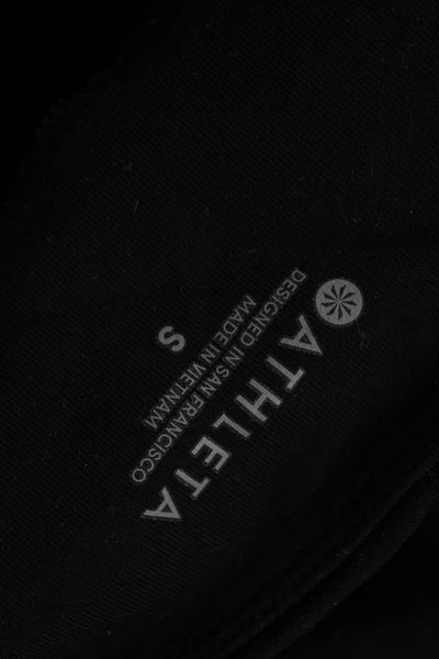 Athleta Womens Ankle Jegging Black Zip Supplex Lycra Designer Size S