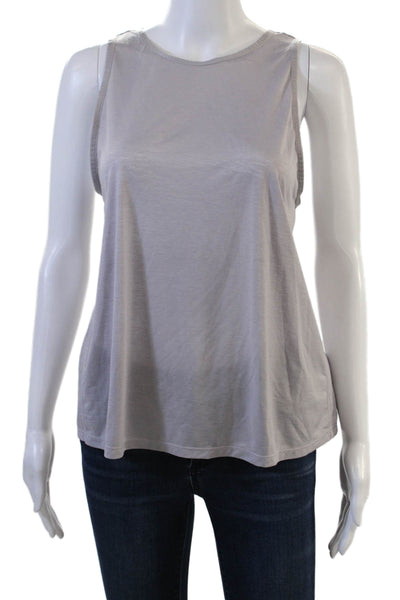 Lululemon Womens Twist Drape Neck Sleeveless Active Top Purple Size M