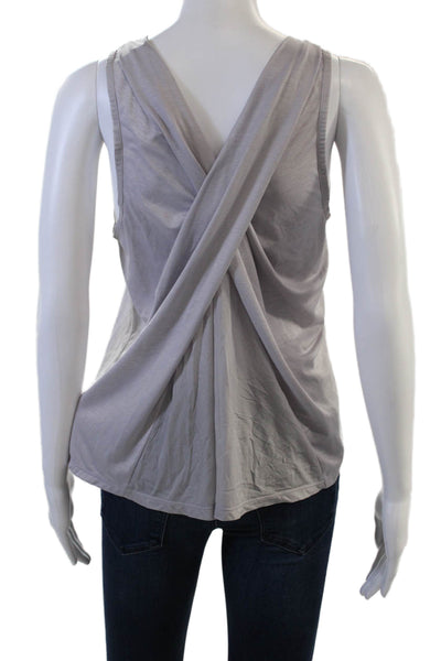 Lululemon Womens Twist Drape Neck Sleeveless Active Top Purple Size M