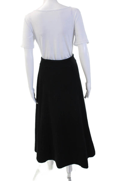 Zara Knit Women A-Line Flare Black Skirt 62% Polyester 38% Cotton Size M