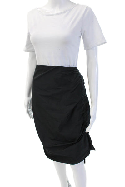 Kenzo Women Straight Pencil Wool Knee Length Black Skirt Size 40