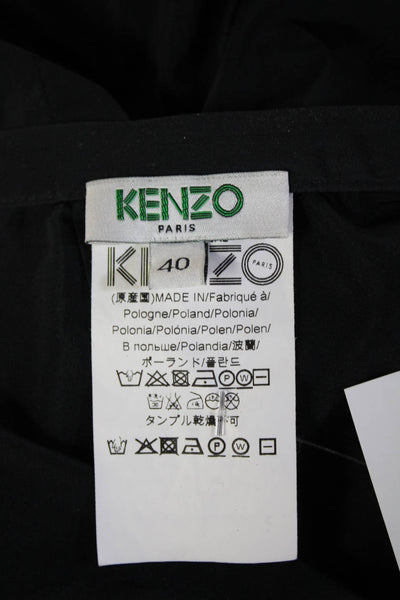 Kenzo Women Straight Pencil Wool Knee Length Black Skirt Size 40