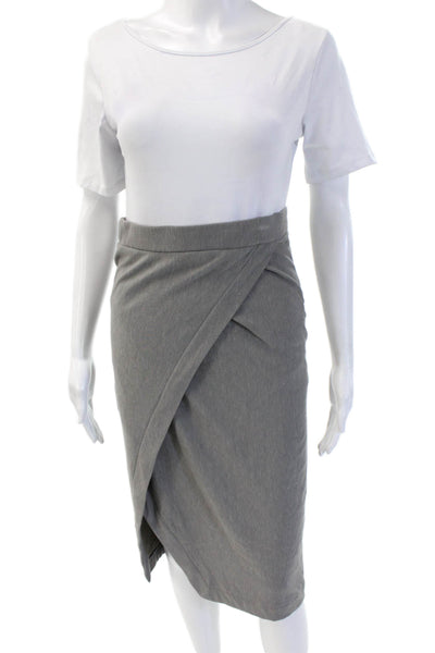 Enza Costa Women Straight Pencil Wrap Long Solid Skirt Size 1