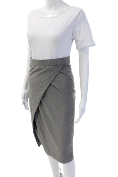 Enza Costa Women Straight Pencil Wrap Long Solid Skirt Size 1