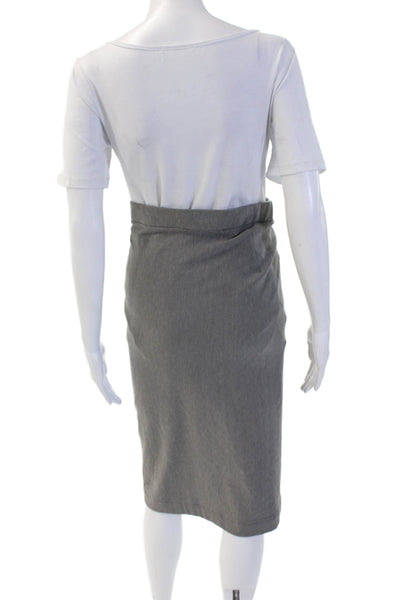 Enza Costa Women Straight Pencil Wrap Long Solid Skirt Size 1