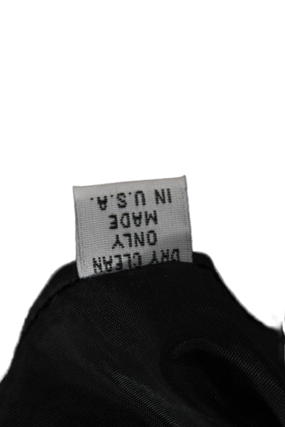 Melanzona Unisex Ankle Cropped Black Cotton Blend Pants Button Size 6