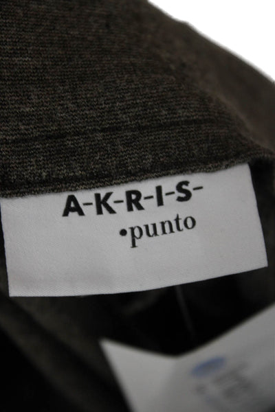 Akris Punto Women Ankle Cropped Pants Dark Gray Polyester Size 6