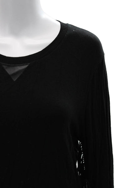 Wayf Women Black Basic Bohemian Long Sleeve Top Size M